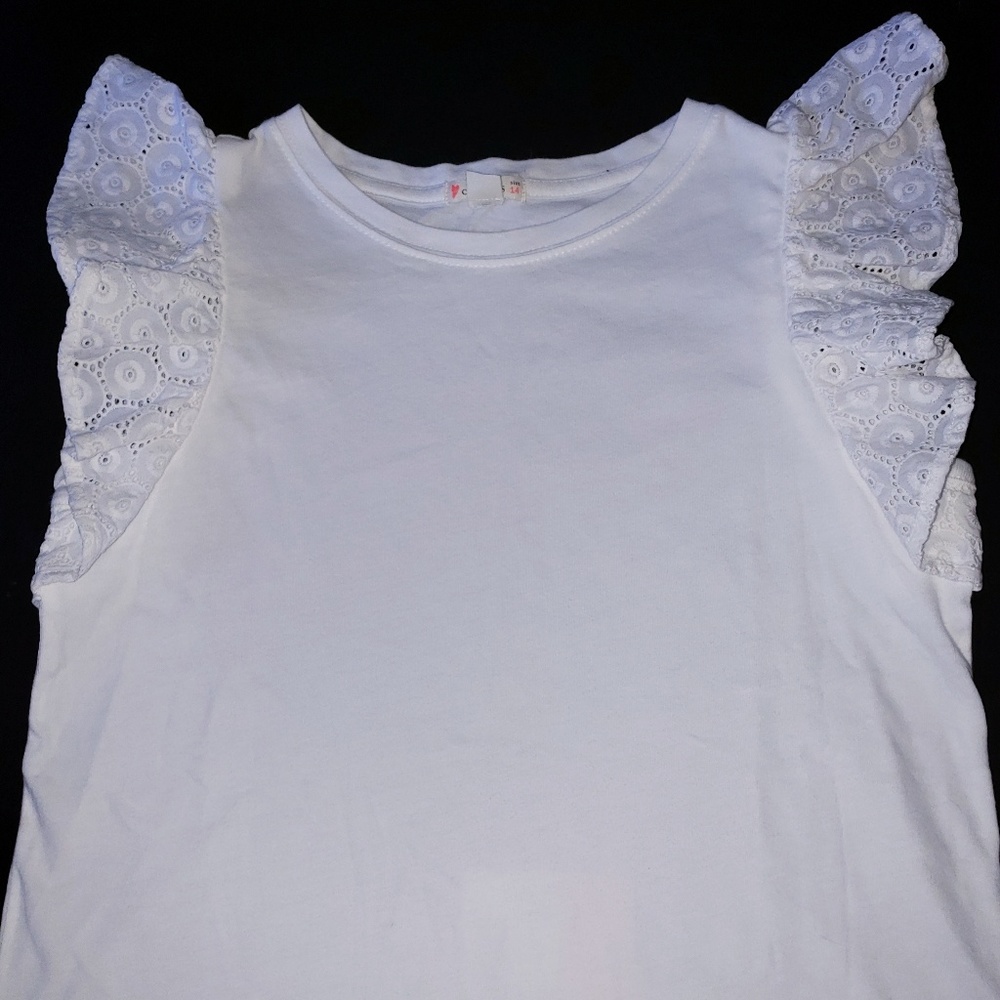 J.crew crewcuts top with ruffle sleeves, size 14